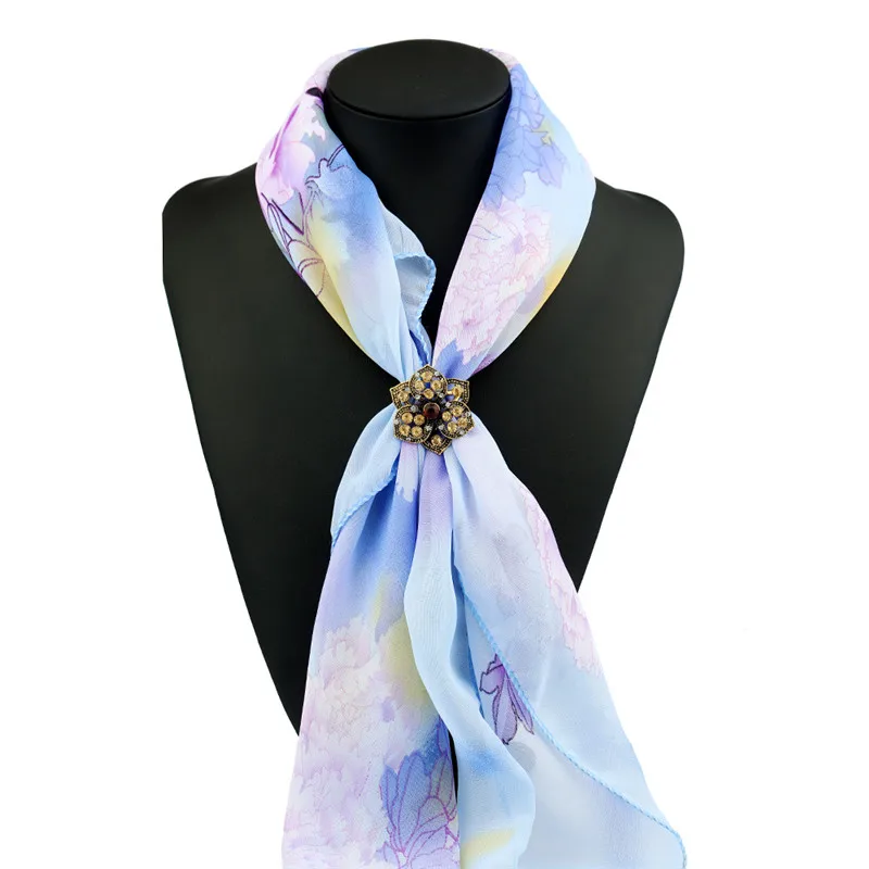 2 Colors 1 Piece Women's Ladies Flowers Tricyclic Gold/Silver Plated Scarf Buckle Brooch Pin Jewelry | Украшения и аксессуары