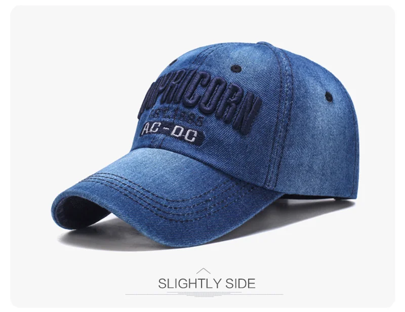 Cowboy Women Snapback Caps Letter Embroidery Couple Caps Summer Autumn Denim Unisex Baseball Cap Hip Hop Men Bone Casquette Hats (11)