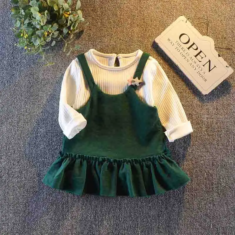 BibiCola Spring Autumn Newborn Girl Dress Solid Color Long-Sleeved Top + Sling Fishtail Dresses 2Pcs Sets Suitable For 0-2Y baby
BibiCola Spring Autumn Newborn Girl Dress Solid Color Long-Sleeved Top + Sling Fishtail Dresses 2Pcs Sets Suitable For 0-2Y baby