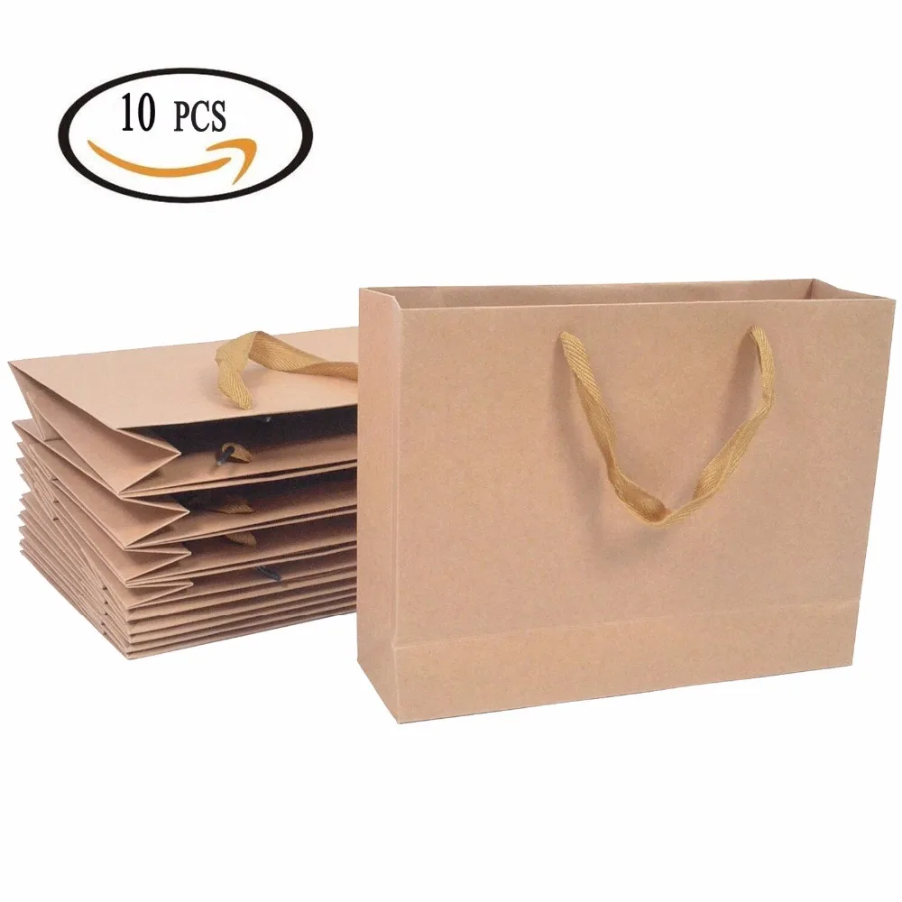 10PCS/Lot Kraft Paper Bag With Handle Baby Shower Wedding Birthday Party Favor Gift Christmas New Year Shopping Package Food Bag
10PCS/Lot Kraft Paper Bag With Handle Baby Shower Wedding Birthday Party Favor Gift Christmas New Year Shopping Package Food Bag