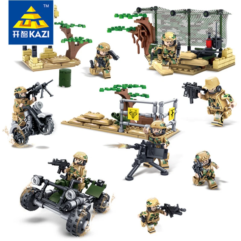 8pcs city police Enlighten toys Military army Soldiers with Weapon figures Building blocks Compatible legoed for children friend
8pcs city police Enlighten toys Military army Soldiers with Weapon figures Building blocks Compatible legoed for children friend