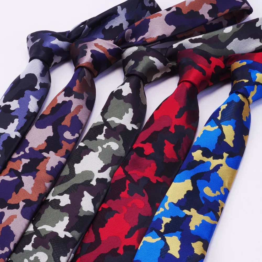 RBOCOTT Hot Sale Mens Slim Tie Camouflage Patterned Ties 6cm Neck Ties Fashion Skinny Tie For Men Wedding Party NeckTies
RBOCOTT Hot Sale Mens Slim Tie Camouflage Patterned Ties 6cm Neck Ties Fashion Skinny Tie For Men Wedding Party NeckTies