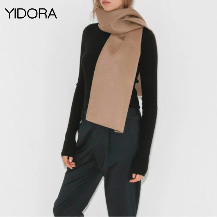 High-end 2018 Women Wool Cashmere Black/Camel Solid Color Simple Style Scarf - Yidora Soft Warmer Minimalist Style Square Shawl
High-end 2018 Women Wool Cashmere Black/Camel Solid Color Simple Style Scarf - Yidora Soft Warmer Minimalist Style Square Shawl