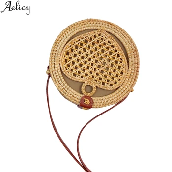 Aelicy Women Solid Round Handbags Straw Weaving Circle Crossbody Bag Ladies Hasp Shoulder Bag Retro Versatile Messenger Bag
Aelicy Women Solid Round Handbags Straw Weaving Circle Crossbody Bag Ladies Hasp Shoulder Bag Retro Versatile Messenger Bag