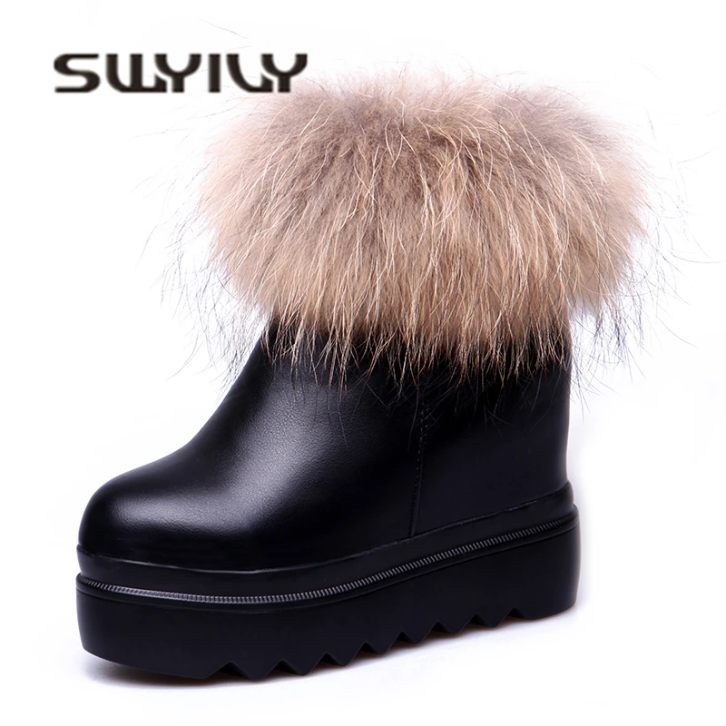 SWYIVY Ankel Boots Platform Woman Winter Snowboots Top Fur 201 New Female Wedge Cotton Padded Shoes Velvet Warm Snow Boots Lady
SWYIVY Ankel Boots Platform Woman Winter Snowboots Top Fur 201 New Female Wedge Cotton Padded Shoes Velvet Warm Snow Boots Lady