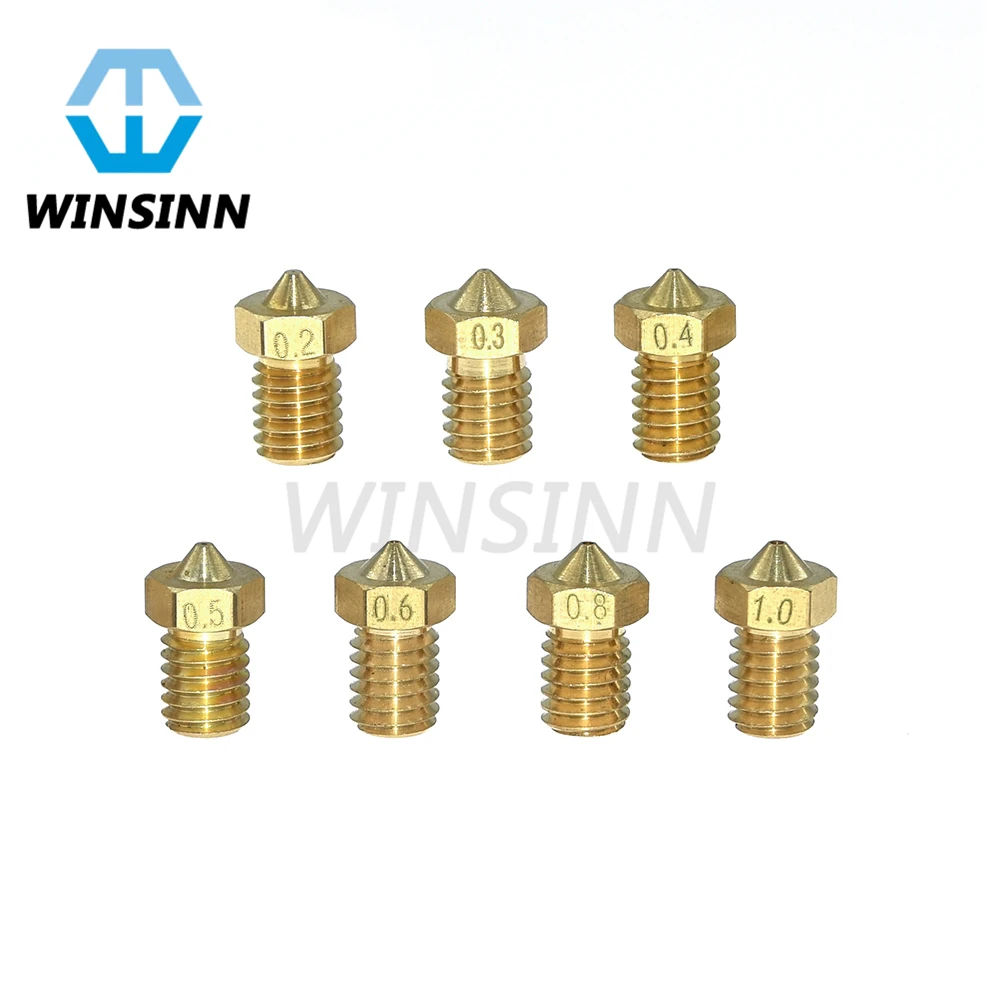 V5 V6 Nozzle Brass For 3D Printer J-Head Hotend Extruder 0.2 0.3 0.4 0.5 0.6 0.8 1.0 1.2mm - 1.75mm 3mm Filament