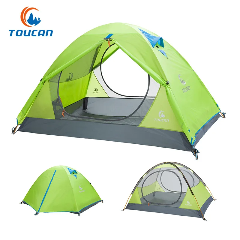 TU CHENG high quality double layer 3 season aluminum poles 2 person use camping tent
TU CHENG high quality double layer 3 season aluminum poles 2 person use camping tent