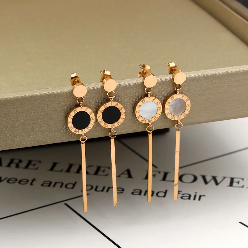Martick Trendy Drop Earrings With Round Bar Tassel Roman Numerals For Woman Europe Brand E4
Martick Trendy Drop Earrings With Round Bar Tassel Roman Numerals For Woman Europe Brand E4