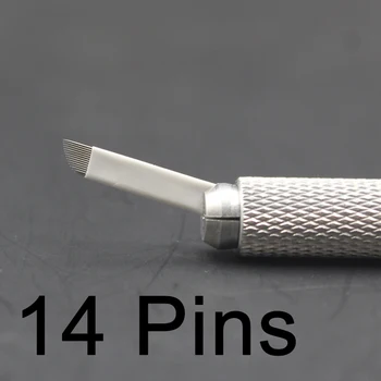 100 PCS 14 Pins Needle Eyebrow Tattoo Blades For 3D Embroidery Manual Microblading Pen Permanent Makeup
100 PCS 14 Pins Needle Eyebrow Tattoo Blades For 3D Embroidery Manual Microblading Pen Permanent Makeup