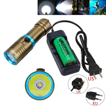 Waterproof 800 LM Scuba Diving Flashlight XM-L2 LED Torch Camping Lantern Underwater 100 Meter Lamp+26650 Battery+Charger
Waterproof 800 LM Scuba Diving Flashlight XM-L2 LED Torch Camping Lantern Underwater 100 Meter Lamp+26650 Battery+Charger