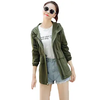 Fashion Women's Windbreaker Short Coat 2019 Spring Autumn New Korean Large Size Slim Female Solid Hooded Trench Coat LQ663
Fashion Women's Windbreaker Short Coat 2019 Spring Autumn New Korean Large Size Slim Female Solid Hooded Trench Coat LQ663