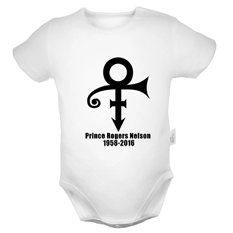 

Prince Rogers Nelson Hollow Circle Arrow Symbol Printed 0-18M Newborn Baby Girl Boys Short Sleeve Cotton Romper Jumpsuit Outfits