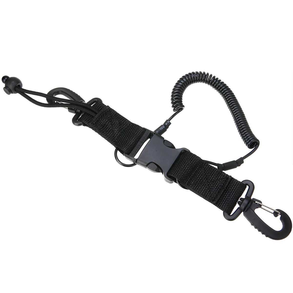 1Pc Lanyard Spring Coil Camera Scuba Diving Dive With Quick Release Buckle Clips For Underwater Dive Diving