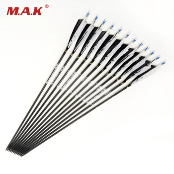 31 Inches Spine 500 Carbon Arrows with Black White Turkey feather for 40-50lbs Archery Compound Bow Shooting Hunting
31 Inches Spine 500 Carbon Arrows with Black White Turkey feather for 40-50lbs Archery Compound Bow Shooting Hunting