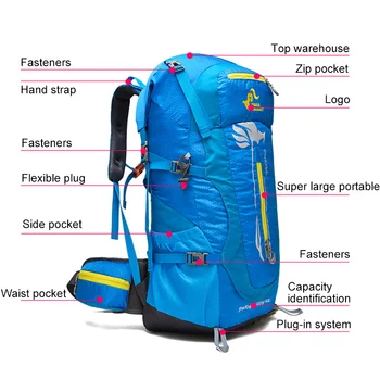 50L Camping Hiking Climbing Travel Backpacks Waterproof Nylon Outdoor Tactical Sport Bag -OPK
50L Camping Hiking Climbing Travel Backpacks Waterproof Nylon Outdoor Tactical Sport Bag -OPK