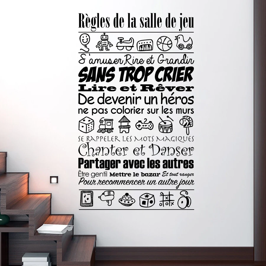 Kililaya Wall Stickers Muraux Les Regles De La Salle De Jeu DIY Vinyl Decor Decals Mural Home Decoration WallPaper Posters
Kililaya Wall Stickers Muraux Les Regles De La Salle De Jeu DIY Vinyl Decor Decals Mural Home Decoration WallPaper Posters