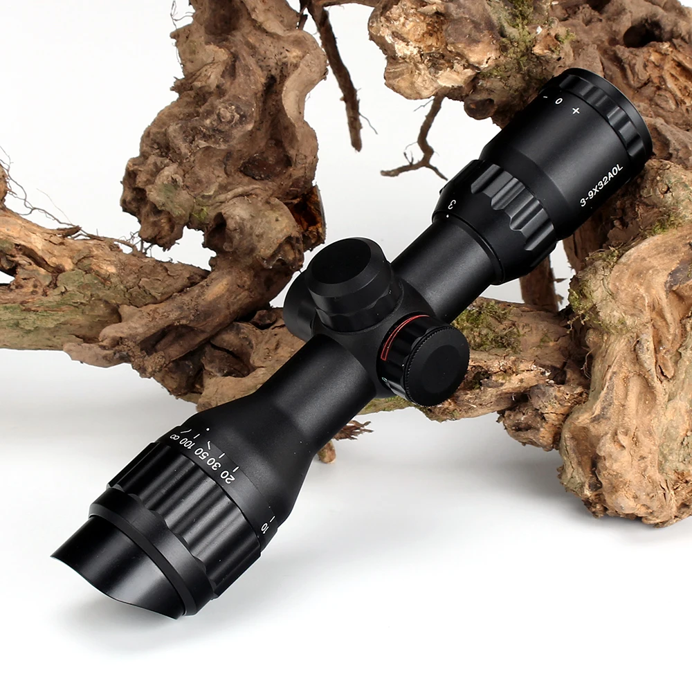 ohhunt 3-9X32 AOL Compact Hunting Optics Riflescopes Mil dot Illuminated Reticle Angled Integral Sunshade Tactical Rifle Scope (4)