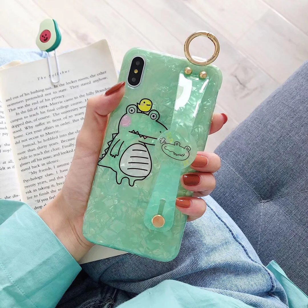 Green Fresh Cartoon Wristband Phone Case for Iphone Xs Max Xr Glitter Soft Tpu Silicon Case for Iphone 7 8plus 6s Back Cover
Green Fresh Cartoon Wristband Phone Case for Iphone Xs Max Xr Glitter Soft Tpu Silicon Case for Iphone 7 8plus 6s Back Cover