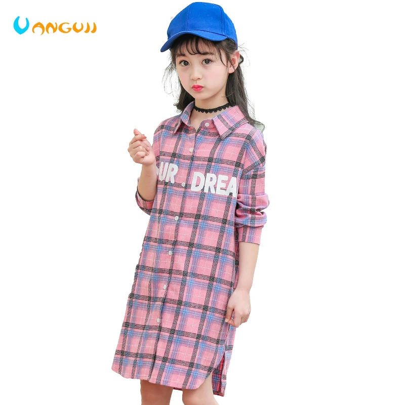 girls summer dress cotton Plaid shirt dress 5-13 years old printed Love leisure dress long sleeve dress for girls All match
girls summer dress cotton Plaid shirt dress 5-13 years old printed Love leisure dress long sleeve dress for girls All match