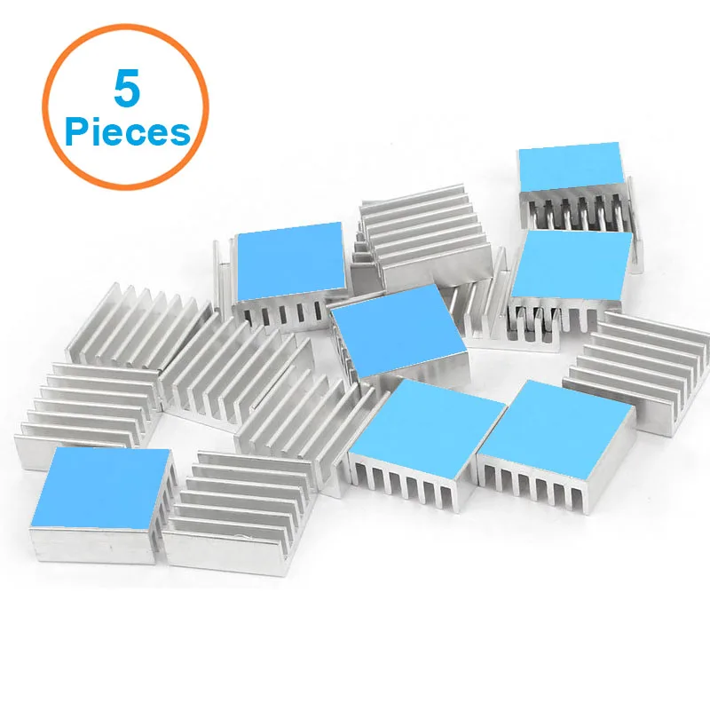 5pcs/lot Aluminum Heatsink14x14x6mm with 3M 8810 Thermally Conductive Adhesive Tapes Electronic Chip Cooling Radiator Cooler
5pcs/lot Aluminum Heatsink14x14x6mm with 3M 8810 Thermally Conductive Adhesive Tapes Electronic Chip Cooling Radiator Cooler