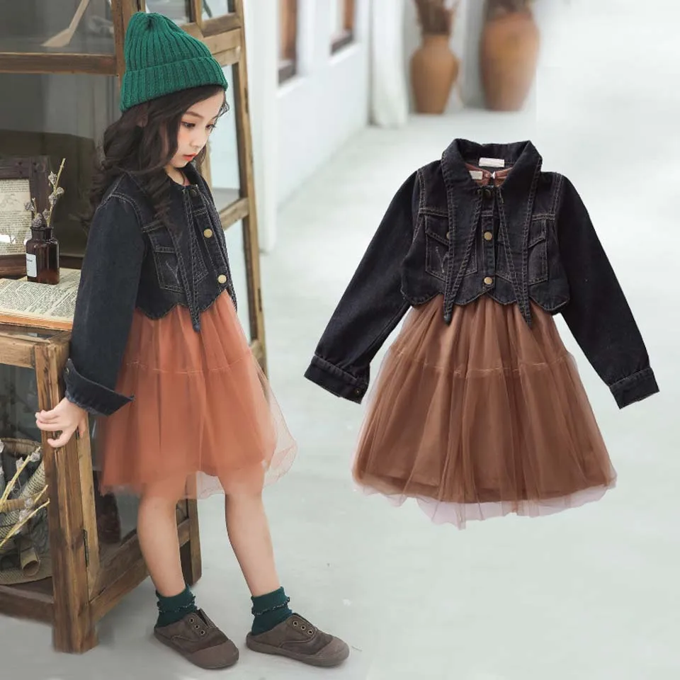 High Quality 2018 Girls Clothes Sets Autumn Winter Denim Coat + Dress Girls Outfit Suits Costume 2Pcs Children Clothing Sets
High Quality 2018 Girls Clothes Sets Autumn Winter Denim Coat + Dress Girls Outfit Suits Costume 2Pcs Children Clothing Sets