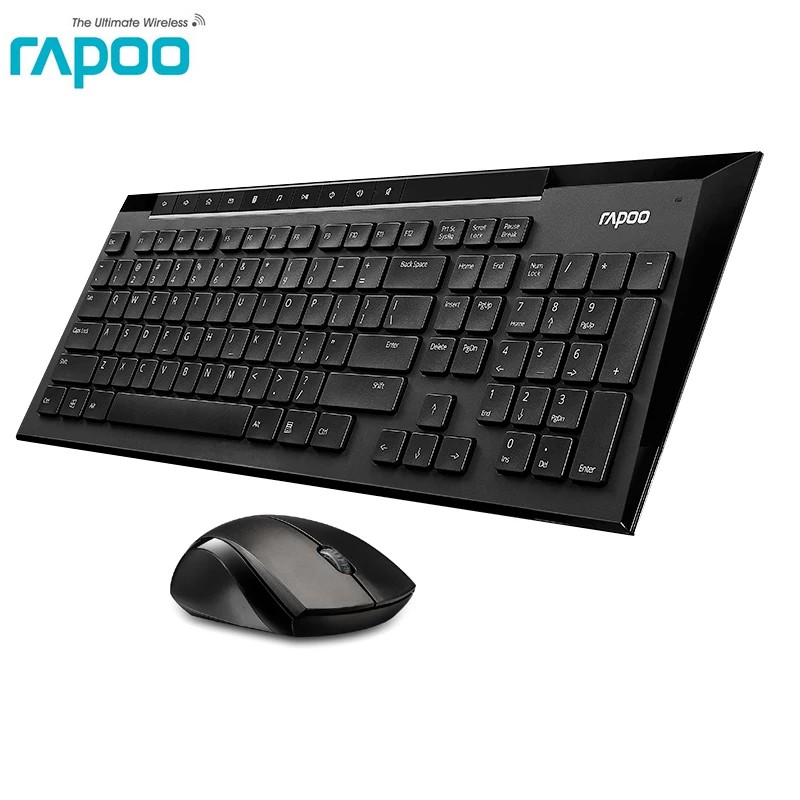 Rapoo 8300P Multimedia Wireless Keyboard Mouse Combos with Fashionable Whaterproof Silent Slim Keypad for Computer Gaming TV
Rapoo 8300P Multimedia Wireless Keyboard Mouse Combos with Fashionable Whaterproof Silent Slim Keypad for Computer Gaming TV