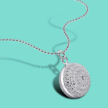 fashion female 925 sterling silver necklace the ball pendant popular jewelry Solid silver chain more size birthday present
fashion female 925 sterling silver necklace the ball pendant popular jewelry Solid silver chain more size birthday present
