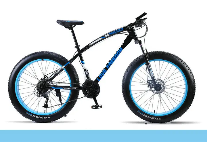 Love Freedom Top quality Bike 7/21/24/27 Speed 26 * 4.0 Fat Bike Shock Absorbers Bicycle Free Delivery Snow Bike