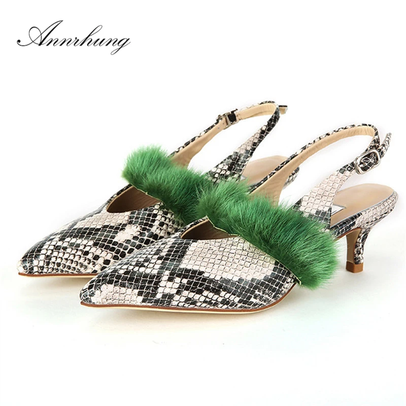 New Design Serpentine Fur Strap Sandals Women Pointed Toe Thin Heel Mules Various Colors Real Leather Party Sandalias For Women 
New Design Serpentine Fur Strap Sandals Women Pointed Toe Thin Heel Mules Various Colors Real Leather Party Sandalias For Women