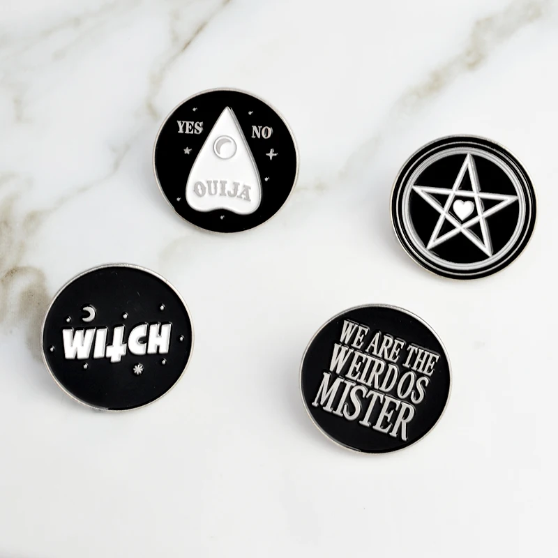 We are weirdos,witch,ouija ,heart,pentagram pin Witch pin Witch jewelry Witchcraft Black Dark Pins Brooches for women girls
We are weirdos,witch,ouija ,heart,pentagram pin Witch pin Witch jewelry Witchcraft Black Dark Pins Brooches for women girls