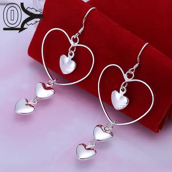 Wholesale Silver Plated Earring,Wedding Jewelry Accessories,Fashion Triple Heart Silver Women Earrings
Wholesale Silver Plated Earring,Wedding Jewelry Accessories,Fashion Triple Heart Silver Women Earrings