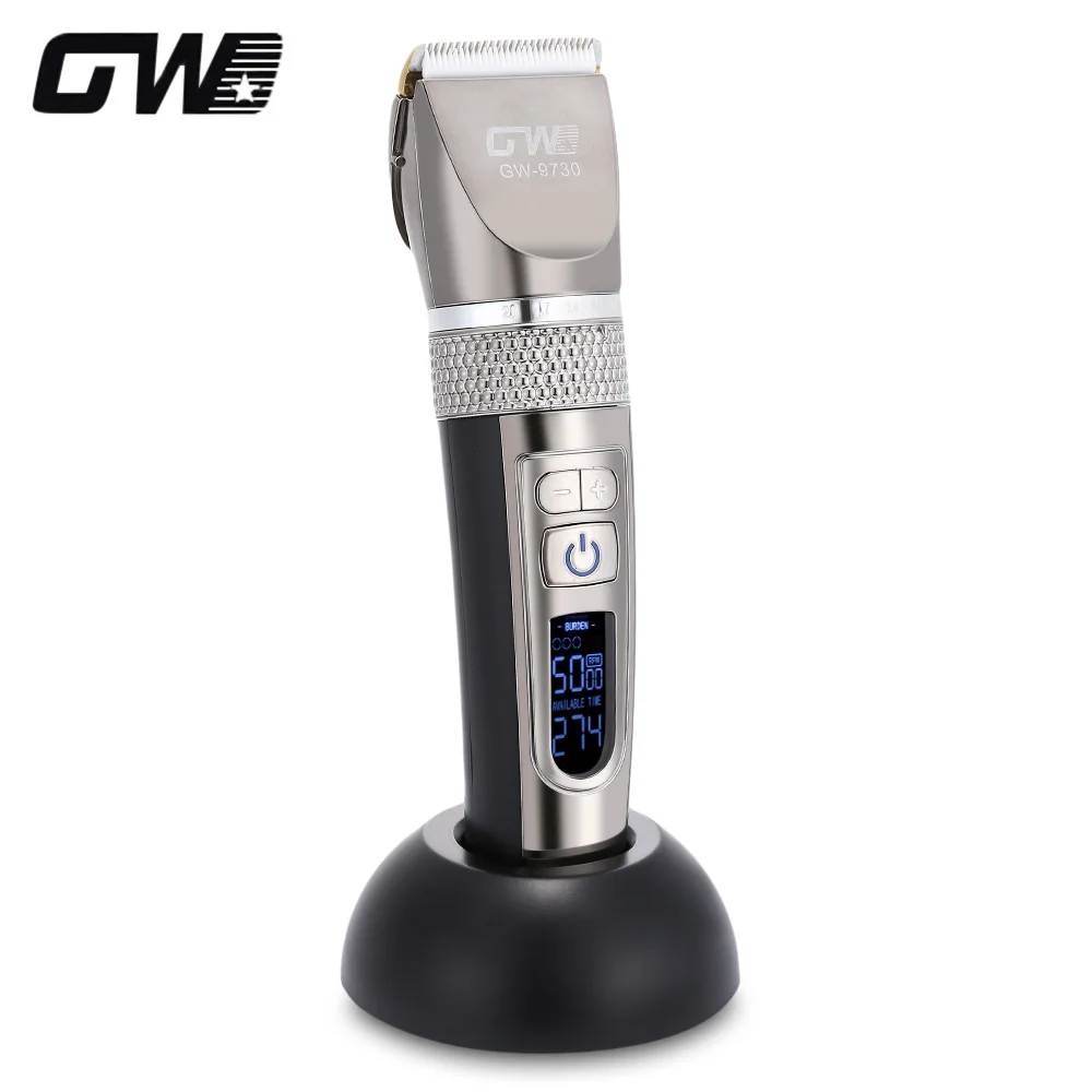 

Guowei GW-9730 Rechargeable Electric Hair Clipper Titanium Hair Trimmer Haircut Styling Tools Shaving Machine For Men