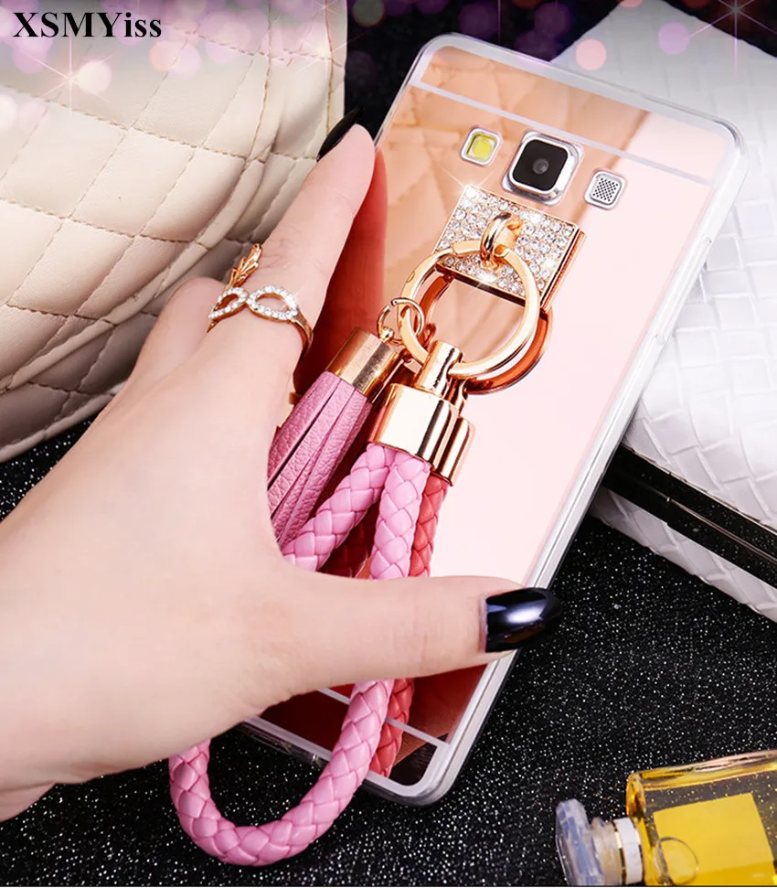 Чехол XSMYiss для Samsung A8 A6 PLUS A50 A70 j5 j7 2017 j6 j8 2018 Модный мягкий зеркальный чехол из ТПУ с