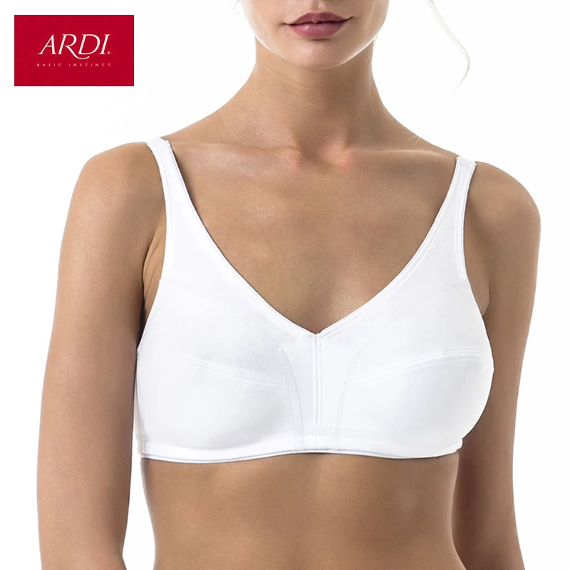 Woman's Wireless Bra with Soft Cup Wire Free for Big Size Cotton White Black ARDI R2708-19
Woman's Wireless Bra with Soft Cup Wire Free for Big Size Cotton White Black ARDI R2708-19