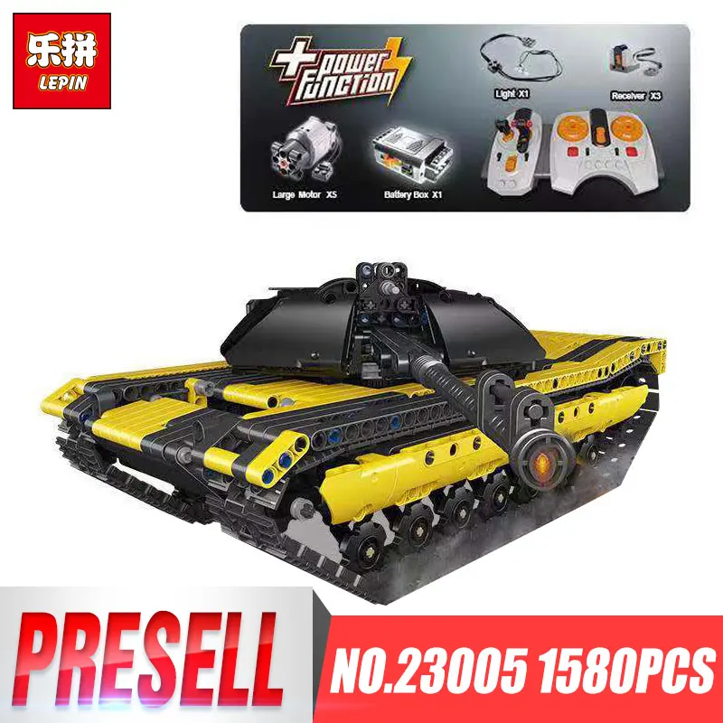 1580Pcs Technical The Remote Control Tank 23005 Building Blocks Bricks Set compatible with Motor RC Tank Kids Toys
1580Pcs Technical The Remote Control Tank 23005 Building Blocks Bricks Set compatible with Motor RC Tank Kids Toys