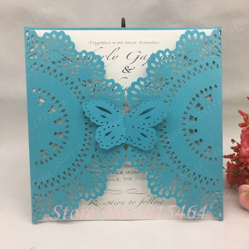 50pcs New Laser Cutting Butterfly Invitation Card Wedding Greeting Card Customized For Party Decoration Supplies
50pcs New Laser Cutting Butterfly Invitation Card Wedding Greeting Card Customized For Party Decoration Supplies