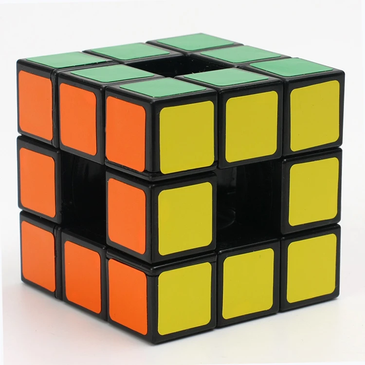 

LanLan Hollow Cube 3x3x3 Magic Cube Puzzle Black 57mm Void Speed Puzzle Kids Educational Toys For Children Games Brain Teaser