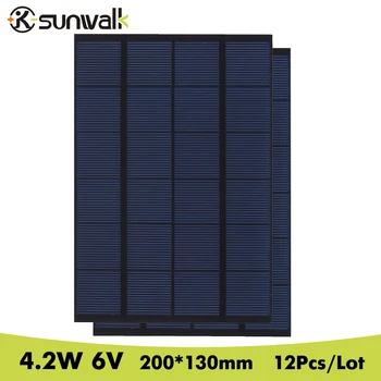 SUNWALK 12pcs 4.2W 6V Mini Solar Cell Panel Polystalline 700mA Solar Panel Module Solar System for Test and Education 200*130mm
SUNWALK 12pcs 4.2W 6V Mini Solar Cell Panel Polystalline 700mA Solar Panel Module Solar System for Test and Education 200*130mm