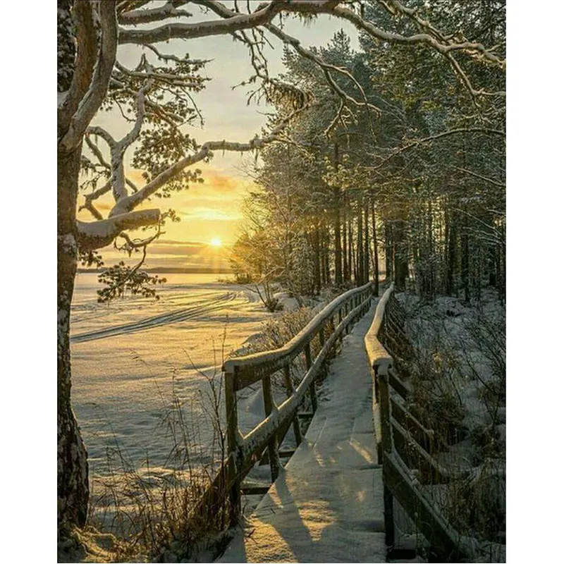 5D Diamond Embroidery sunset scenery DIY Diamond Painting cross stitch winter snow diamond Mosaic Needlework Home Decor Craft
5D Diamond Embroidery sunset scenery DIY Diamond Painting cross stitch winter snow diamond Mosaic Needlework Home Decor Craft