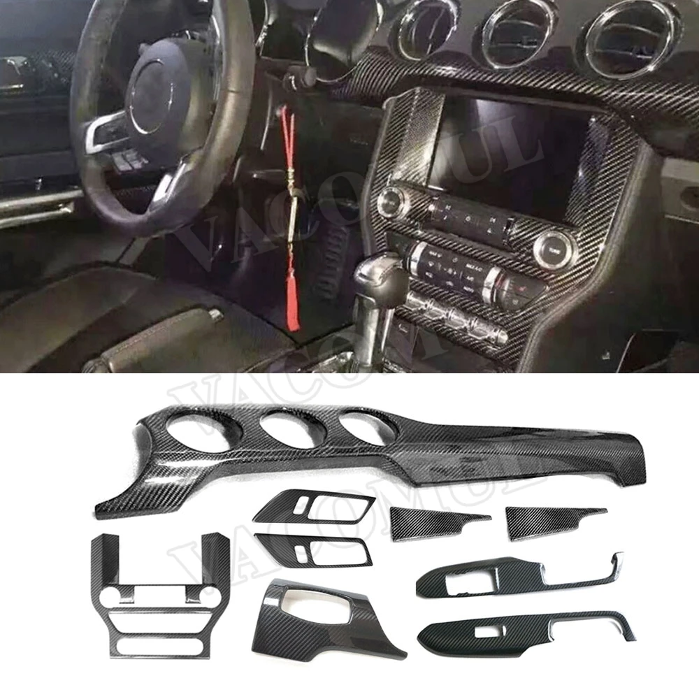 Carbon Fiber Interior Trims Dashboard Meter Bar Cover Mouldings For Ford Mustang 2015 2016 2017 Car Styling
Carbon Fiber Interior Trims Dashboard Meter Bar Cover Mouldings For Ford Mustang 2015 2016 2017 Car Styling