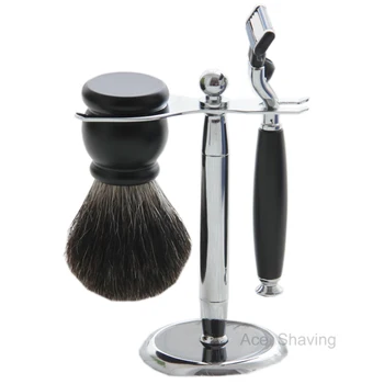 Black/Silvertip Badger Brush Shaving Set Bathroom Kits Wet Hair Clean Razor Stand Man Gift
Black/Silvertip Badger Brush Shaving Set Bathroom Kits Wet Hair Clean Razor Stand Man Gift