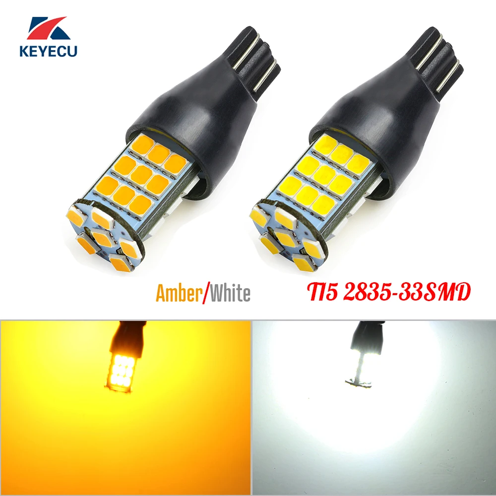 keyecu 2PCS T15 2835-33SMD Car LED Light White/Amber LED Light Bulbs 10-30V for Reverse Backup Light Turn Signal Light
keyecu 2PCS T15 2835-33SMD Car LED Light White/Amber LED Light Bulbs 10-30V for Reverse Backup Light Turn Signal Light