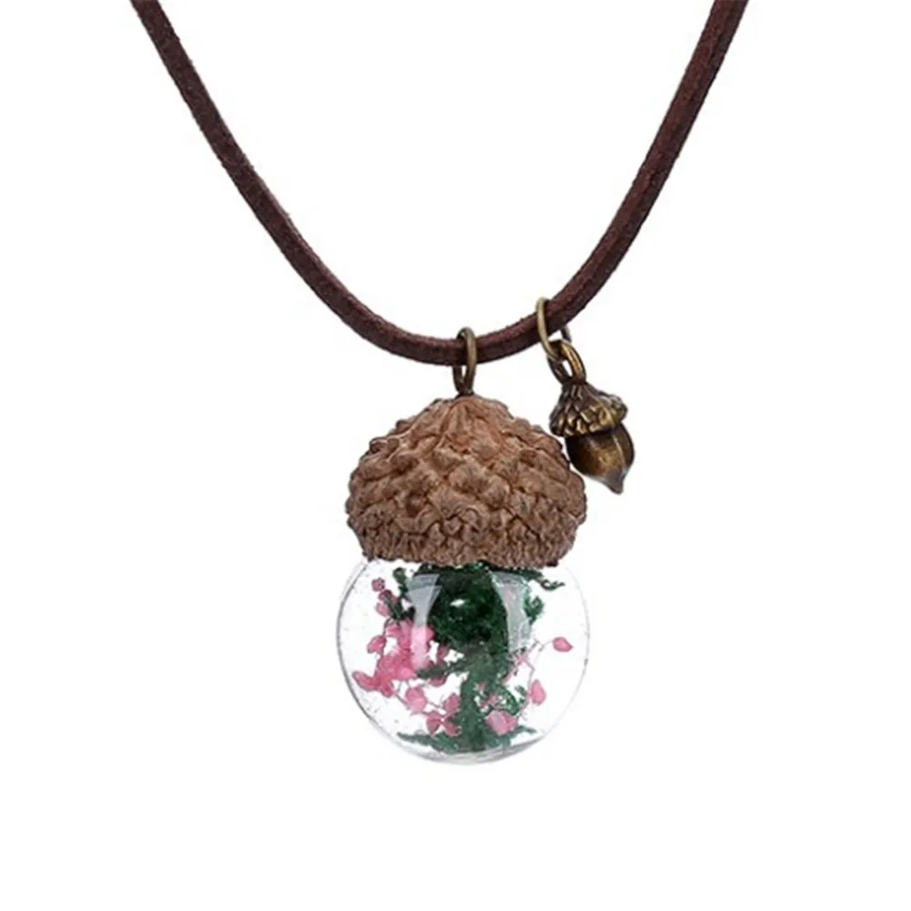 Handmade Creative Glass Ball Dried Dandelion Pine Pendant Necklace Plant Specimens Clavicle Chain Necklace For Women Wholesale
Handmade Creative Glass Ball Dried Dandelion Pine Pendant Necklace Plant Specimens Clavicle Chain Necklace For Women Wholesale