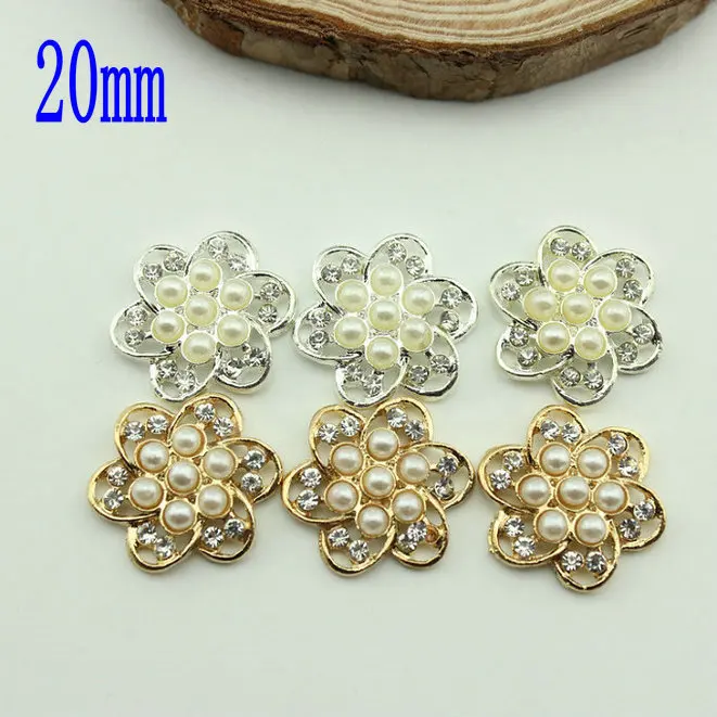 

Free Shipping Wholesale 20mm Flat Back Rhinestone Button For Hair Flower Wedding Invitation 40pcs/lot BHP18019