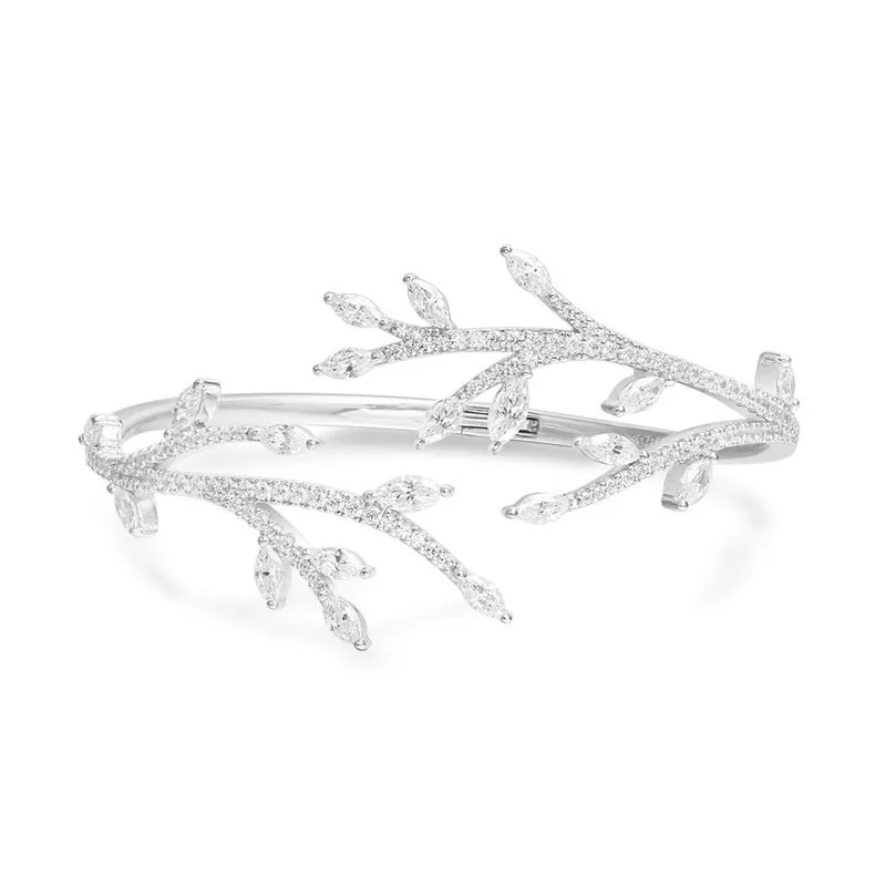 SLJELY May Series 925 Sterling Silver Festival Leaf Open Cuff Zirconia Stones Tree Branch Bangle Bracelet Women Luxury Jewelry
SLJELY May Series 925 Sterling Silver Festival Leaf Open Cuff Zirconia Stones Tree Branch Bangle Bracelet Women Luxury Jewelry