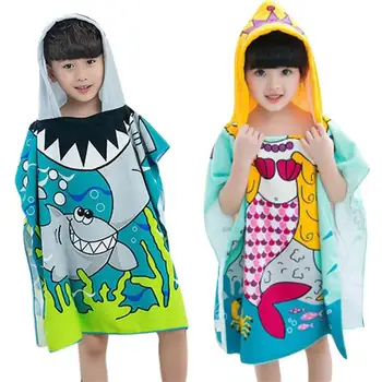 Baby Children Polyester Beach Cloak Towel Hooded Bath Towel Mermaid Pattern Cartoon Bath Towel For Baby Boys Girls
Baby Children Polyester Beach Cloak Towel Hooded Bath Towel Mermaid Pattern Cartoon Bath Towel For Baby Boys Girls