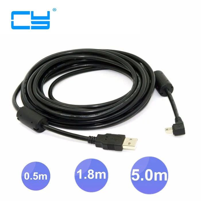 USB2.0 Male to Mini USB Left & Right Angled 90 Degree Cable 50cm 180cm 5m for Camera MP4 Tablet PC and Mobile hard disk drive
USB2.0 Male to Mini USB Left & Right Angled 90 Degree Cable 50cm 180cm 5m for Camera MP4 Tablet PC and Mobile hard disk drive