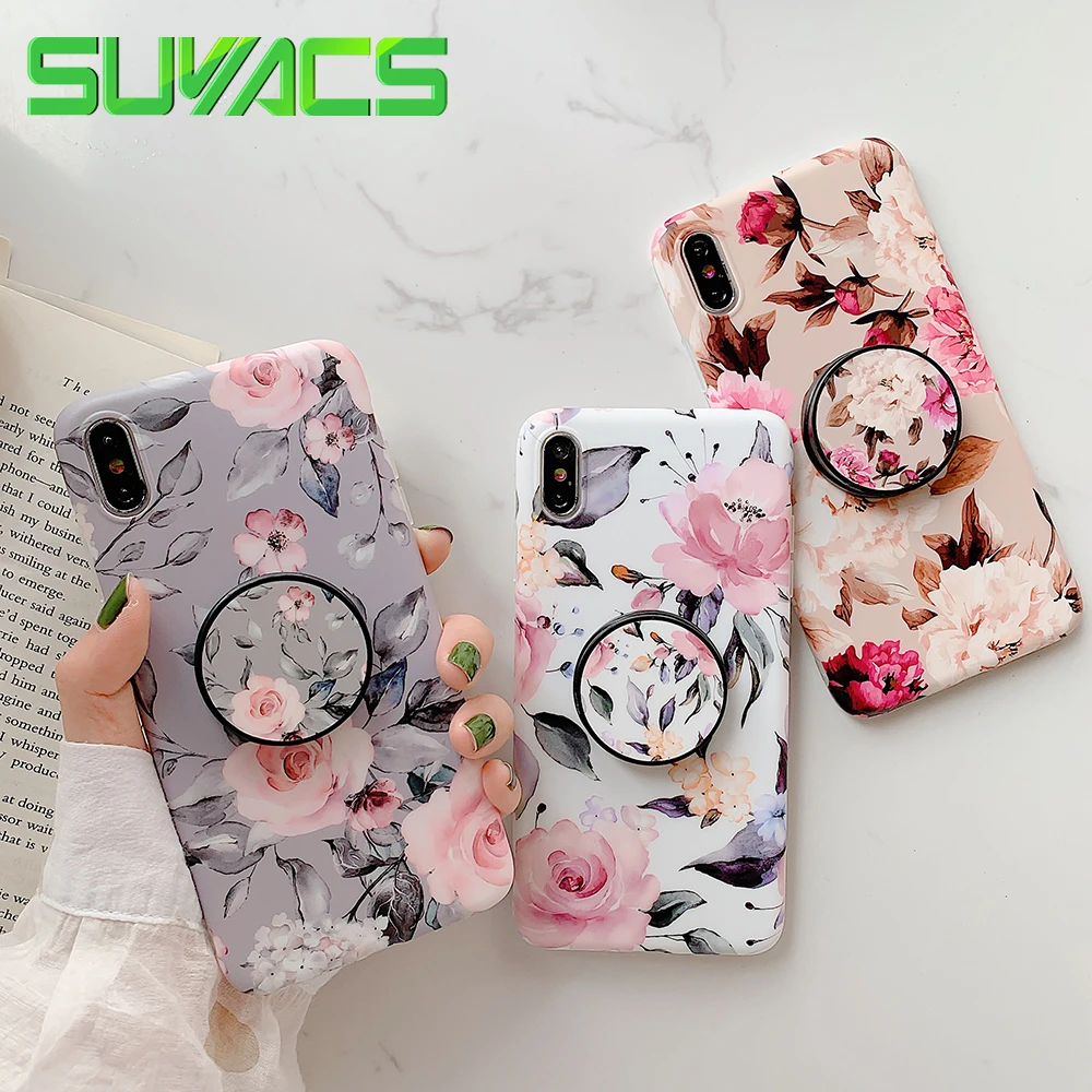 SUYACS Retro Flower Leaf Holder Phone Case For iPhone 11 Pro Max Case For iPhone XR X XS Max 7 8 6S Plus Soft IMD Phone Cover
SUYACS Retro Flower Leaf Holder Phone Case For iPhone 11 Pro Max Case For iPhone XR X XS Max 7 8 6S Plus Soft IMD Phone Cover