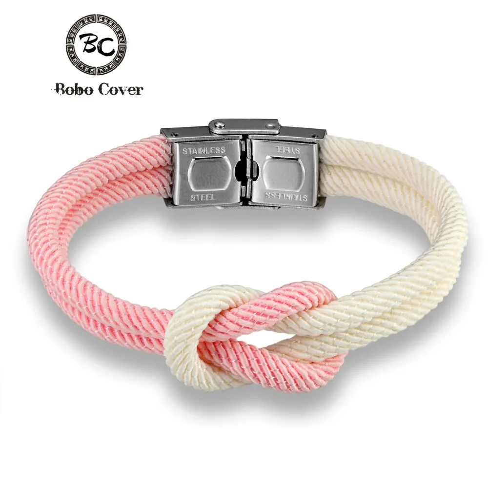 Bobo Cove New Fashion Men Women Macaron color Knot Infinity 8 Symbol Stainless Steel Buckle Navy Style Gifts Jewelry Pulseras
Bobo Cove New Fashion Men Women Macaron color Knot Infinity 8 Symbol Stainless Steel Buckle Navy Style Gifts Jewelry Pulseras