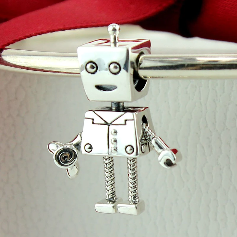 ROCKART Real 925 Sterling Silver Robot Charm Fits Original Bracelets Bangles DIY Beads Fashion Jewelry
ROCKART Real 925 Sterling Silver Robot Charm Fits Original Bracelets Bangles DIY Beads Fashion Jewelry